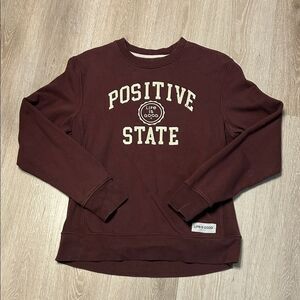 Life Is Good Burgundy “Positive State” Sweatshirt